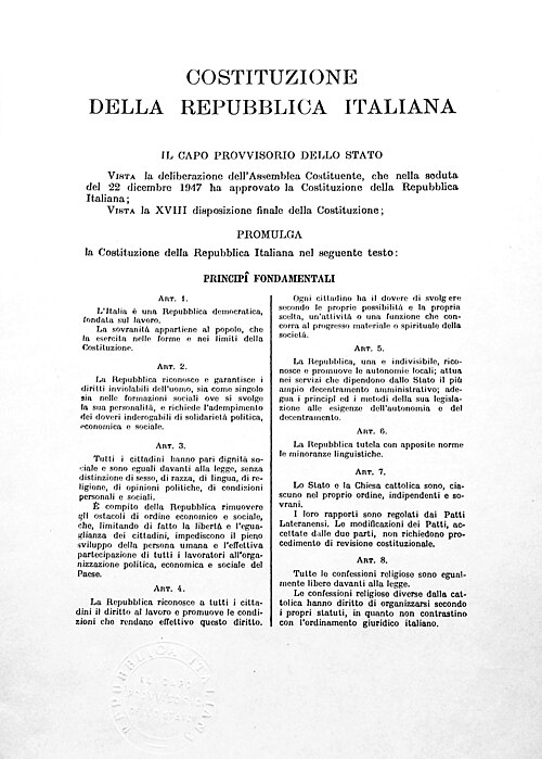 Constitution of Italy